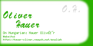 oliver hauer business card